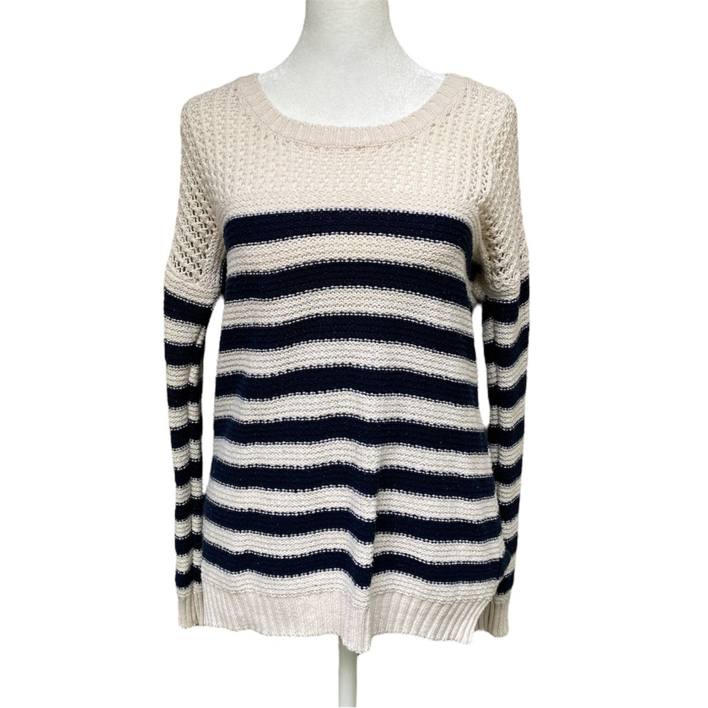 Pink Rose Knit Striped Sweater